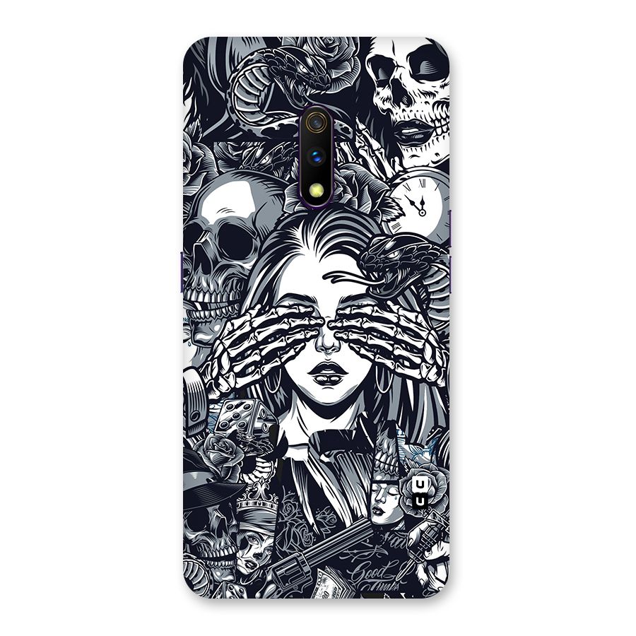 Vintage Skulls and Girl Style Back Case for Realme X