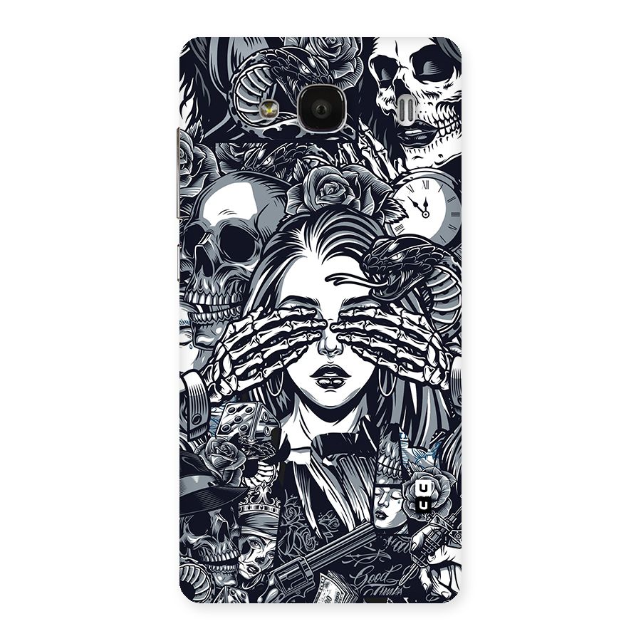Vintage Skulls and Girl Style Back Case for Redmi 2 Prime