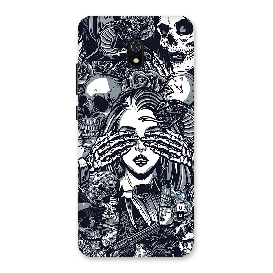 Vintage Skulls and Girl Style Back Case for Redmi 8A