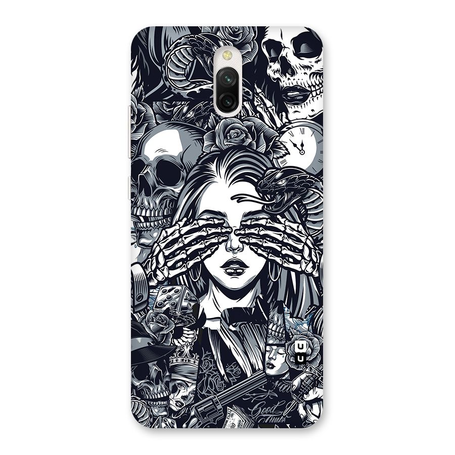 Vintage Skulls and Girl Style Back Case for Redmi 8A Dual