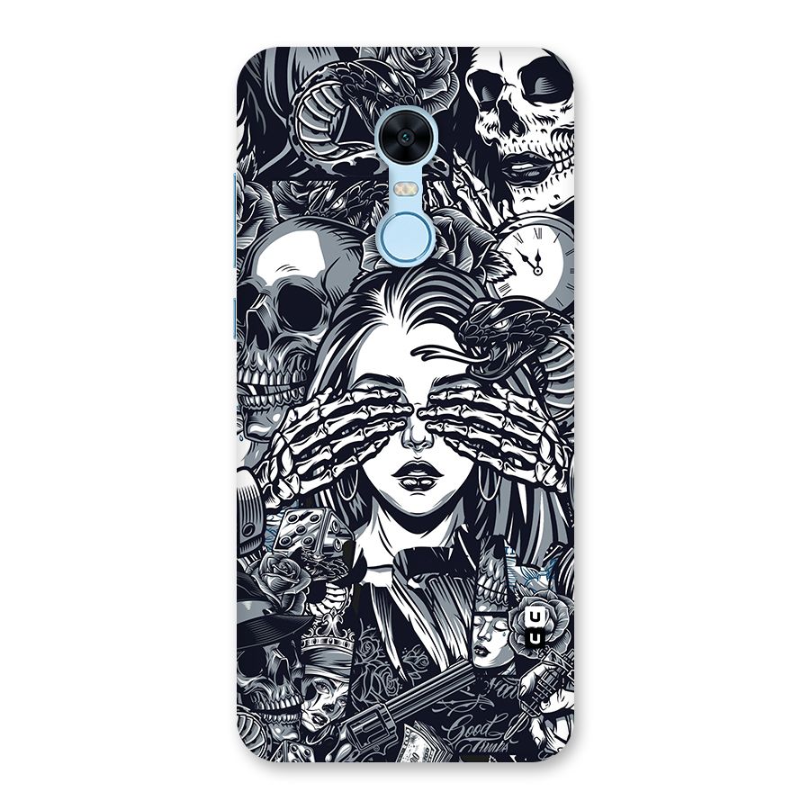 Vintage Skulls and Girl Style Back Case for Redmi Note 5