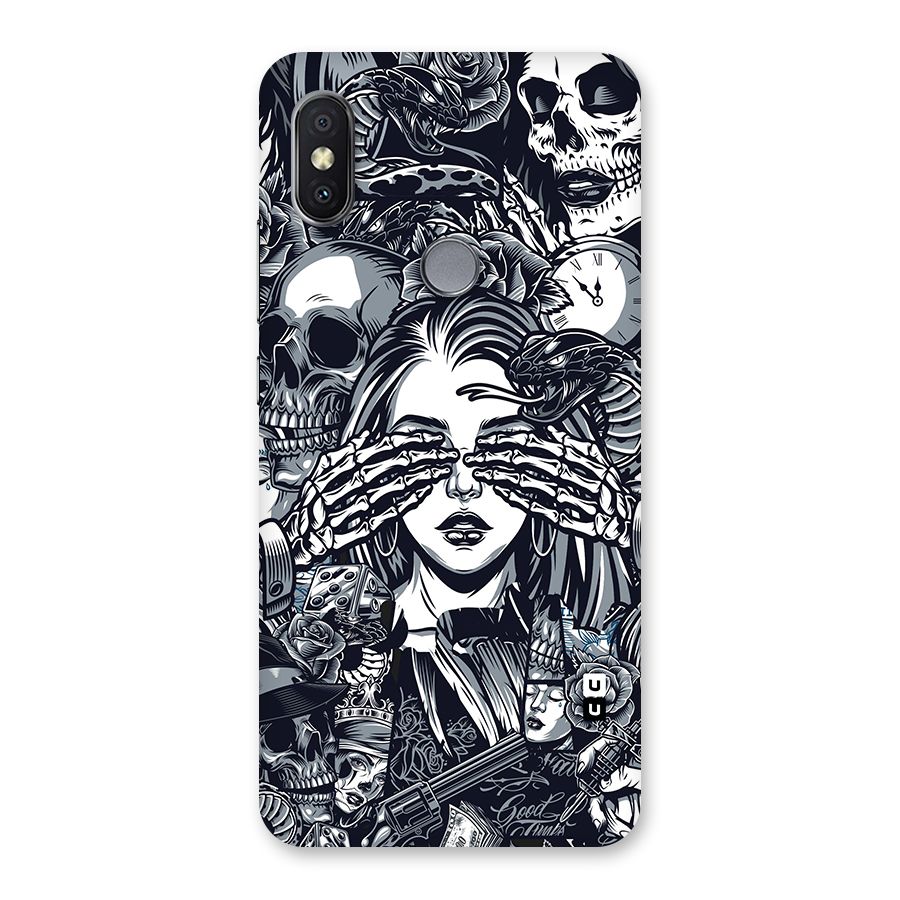 Vintage Skulls and Girl Style Back Case for Redmi Y2