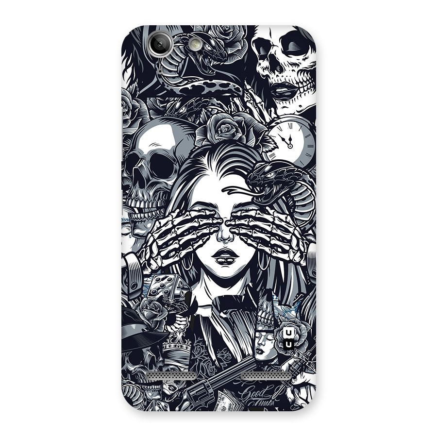 Vintage Skulls and Girl Style Back Case for Vibe K5