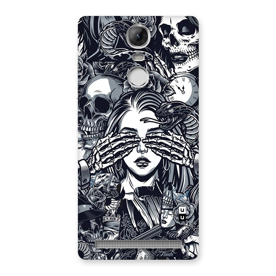 Vintage Skulls and Girl Style Back Case for Vibe K5 Note