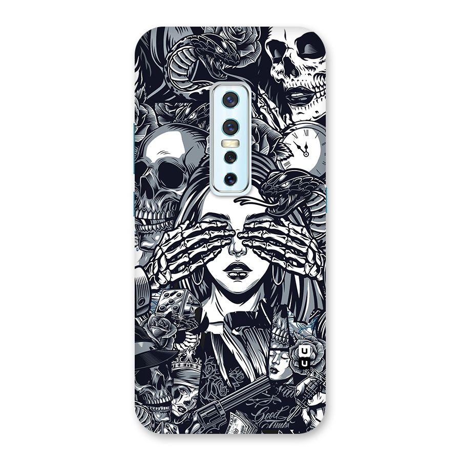 Vintage Skulls and Girl Style Back Case for Vivo V17 Pro