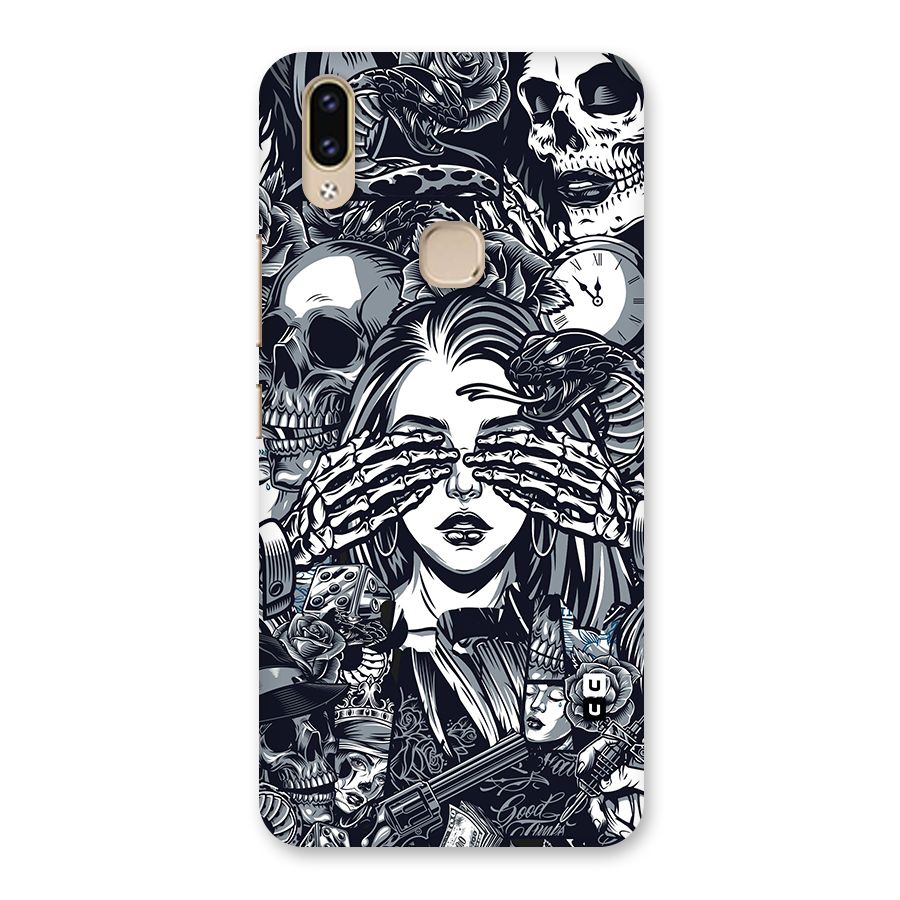 Vintage Skulls and Girl Style Back Case for Vivo V9