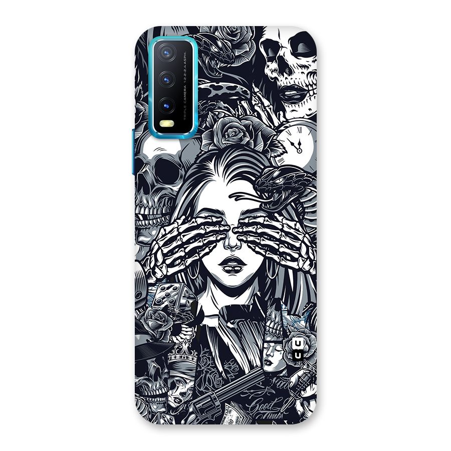 Vintage Skulls and Girl Style Back Case for Vivo Y20G