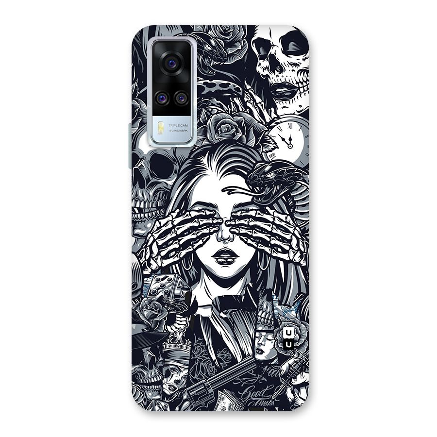 Vintage Skulls and Girl Style Back Case for Vivo Y31