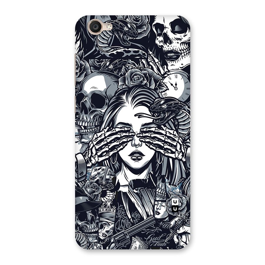 Vintage Skulls and Girl Style Back Case for Vivo Y55s
