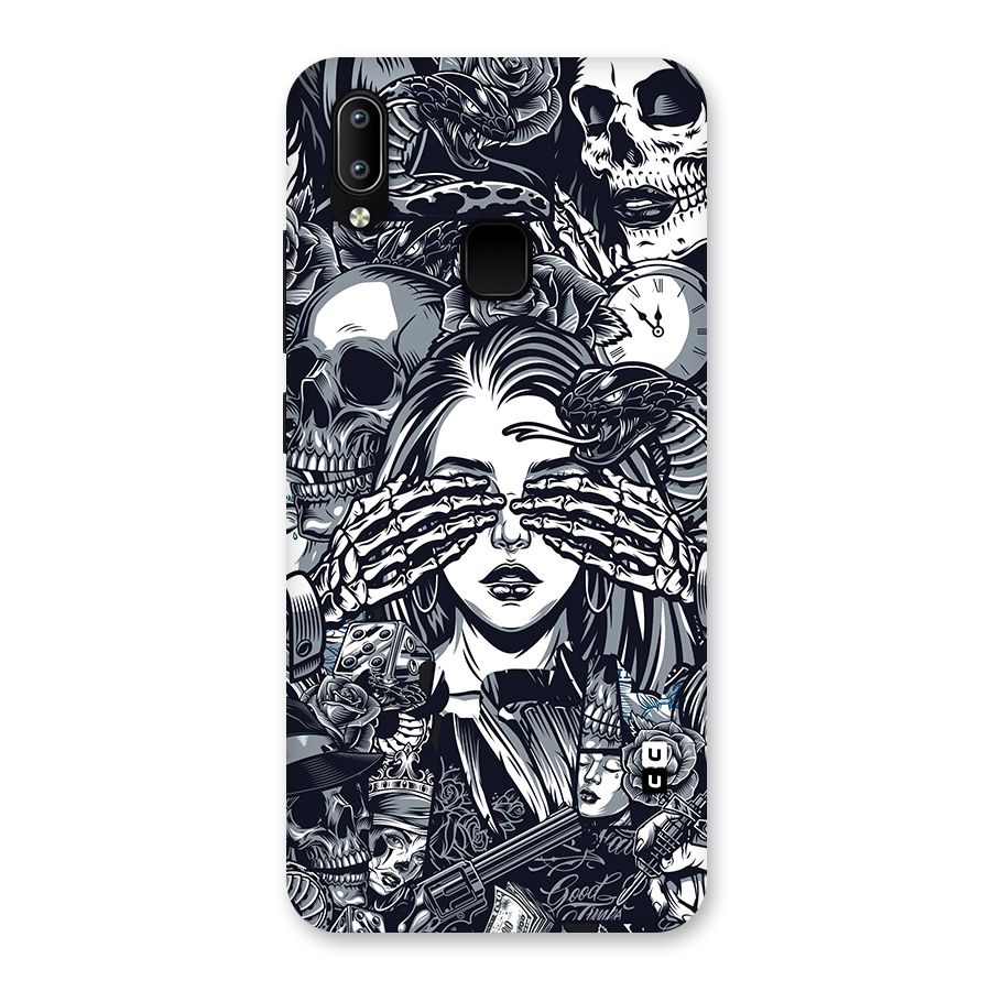 Vintage Skulls and Girl Style Back Case for Vivo Y93