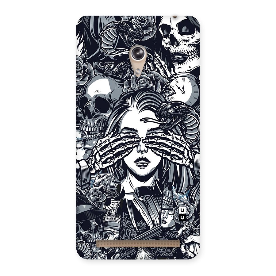 Vintage Skulls and Girl Style Back Case for Zenfone 6