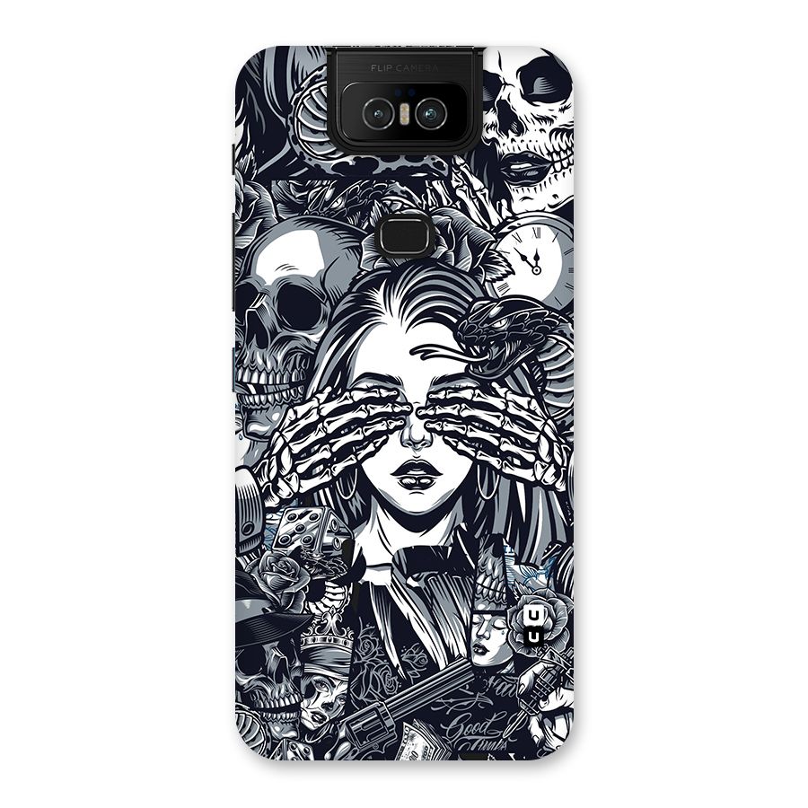 Vintage Skulls and Girl Style Back Case for Zenfone 6z