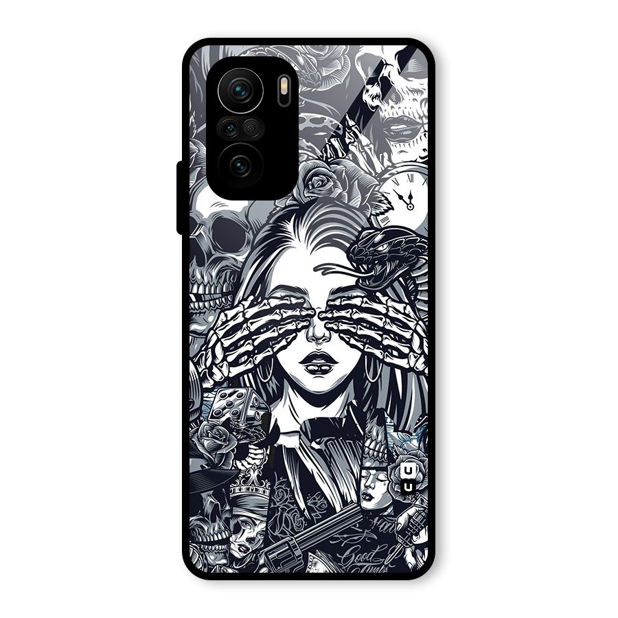 Vintage Skulls and Girl Style Glass Back Case for Mi 11X Pro