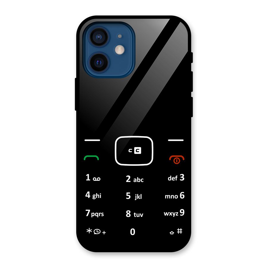 Vintage Smart Phone Glass Back Case for iPhone 12 Mini