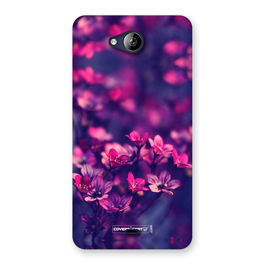 Violet Floral Back Case for Canvas Play Q355