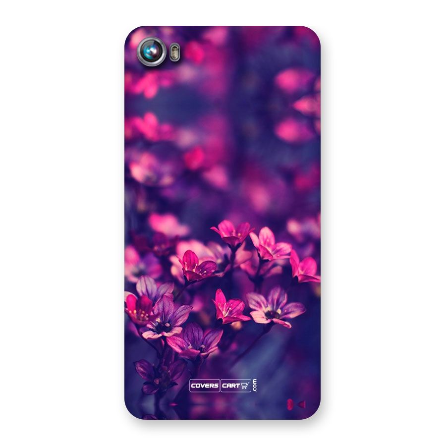 Violet Floral Back Case for Micromax Canvas Fire 4 A107