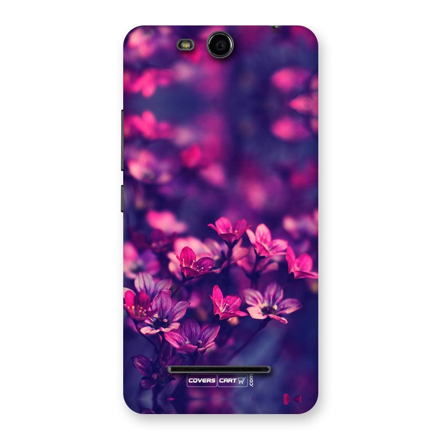 Violet Floral Back Case for Micromax Canvas Juice 3 Q392