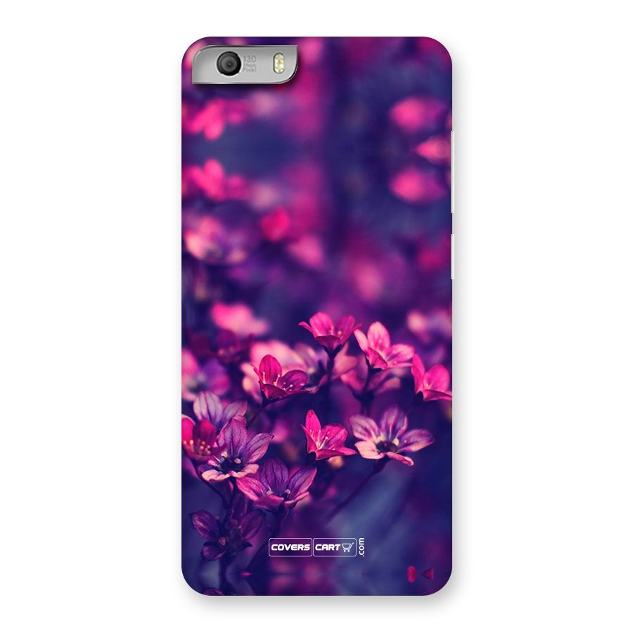 Violet Floral Back Case for Micromax Canvas Knight 2