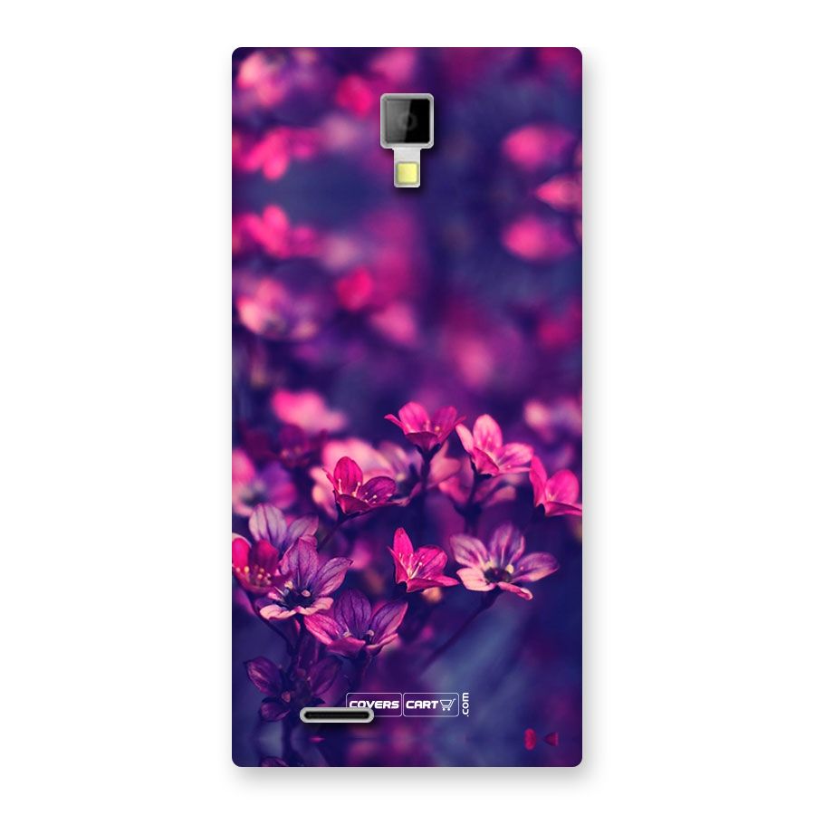 Violet Floral Back Case for Micromax Canvas Xpress A99