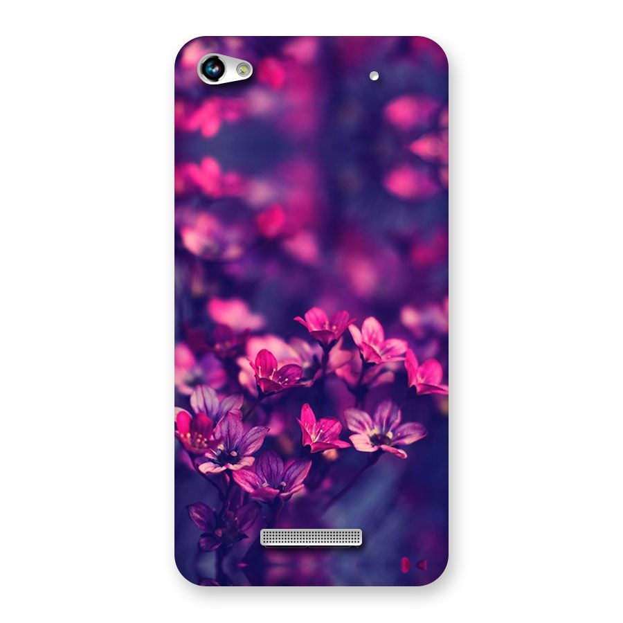 Violet Floral Back Case for Micromax Hue 2