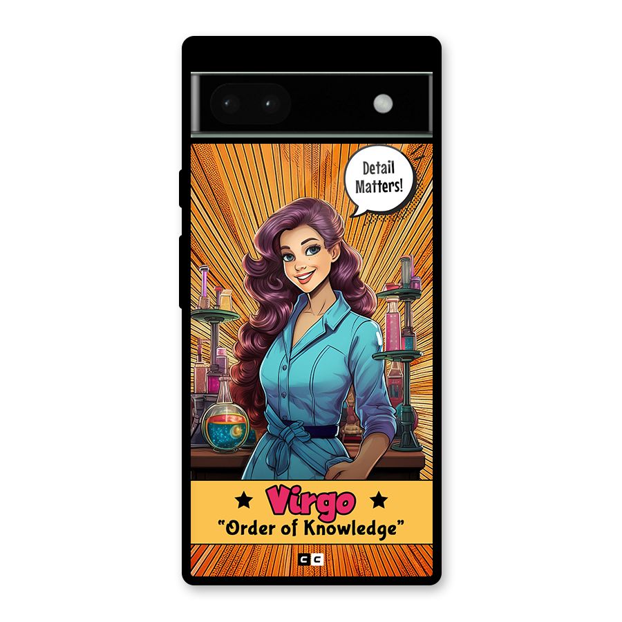 Virgo Order Glass Back Case for Google Pixel 6a