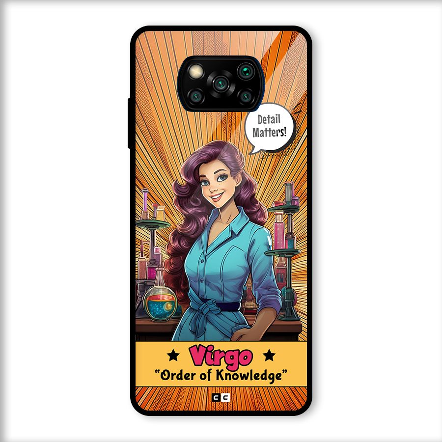 Virgo Order Glass Back Case for Poco X3