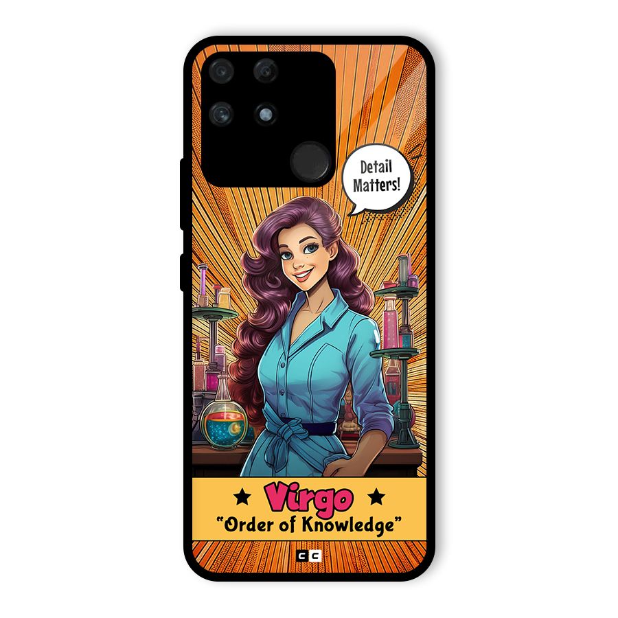 Virgo Order Glass Back Case for Realme Narzo 50A