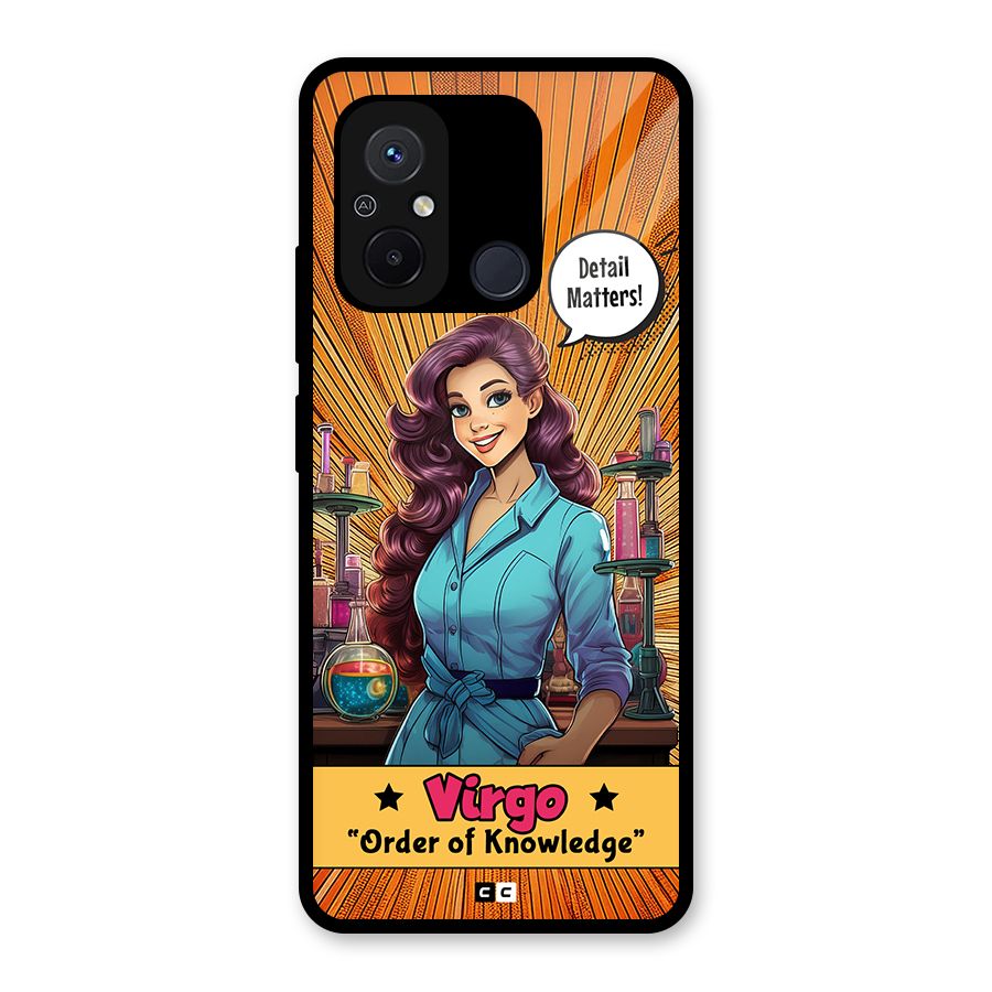Virgo Order Glass Back Case for Redmi 12C
