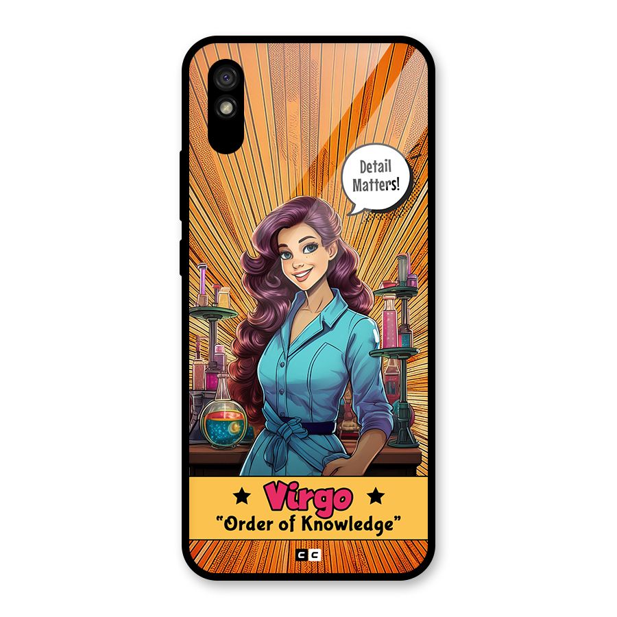Virgo Order Glass Back Case for Redmi 9i