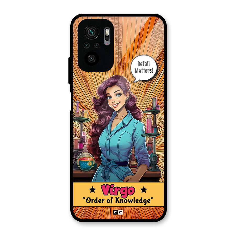 Virgo Order Glass Back Case for Redmi Note 10S
