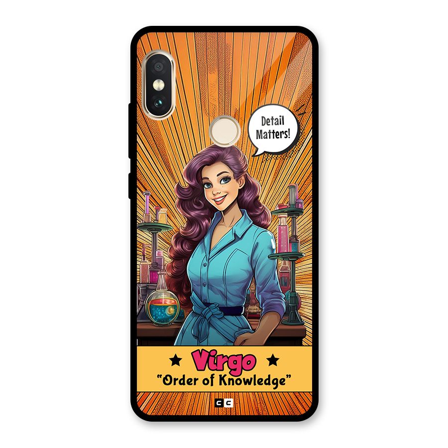 Virgo Order Glass Back Case for Redmi Note 5 Pro