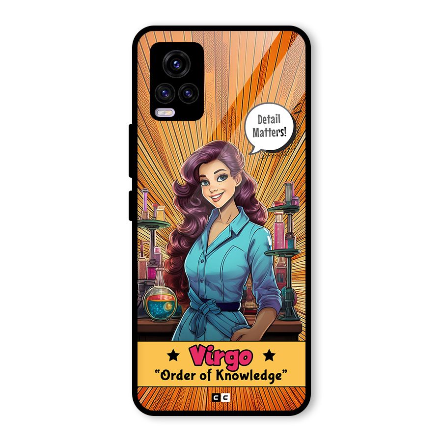 Virgo Order Glass Back Case for Vivo V20 2021