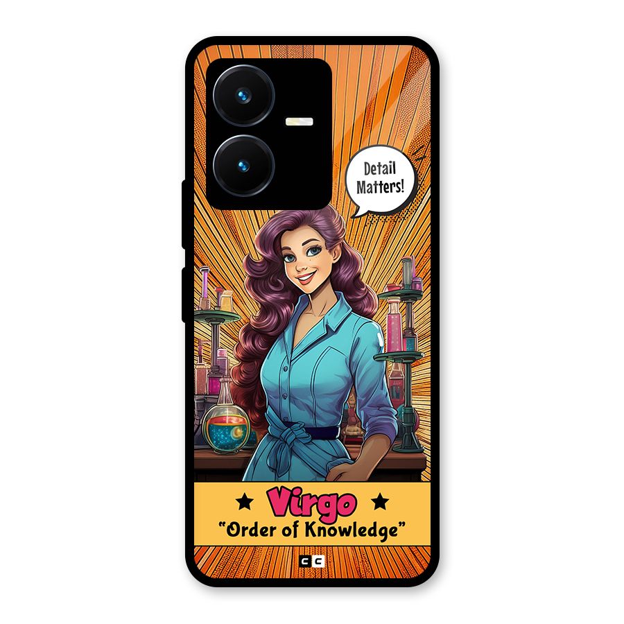 Virgo Order Glass Back Case for Vivo Y22s
