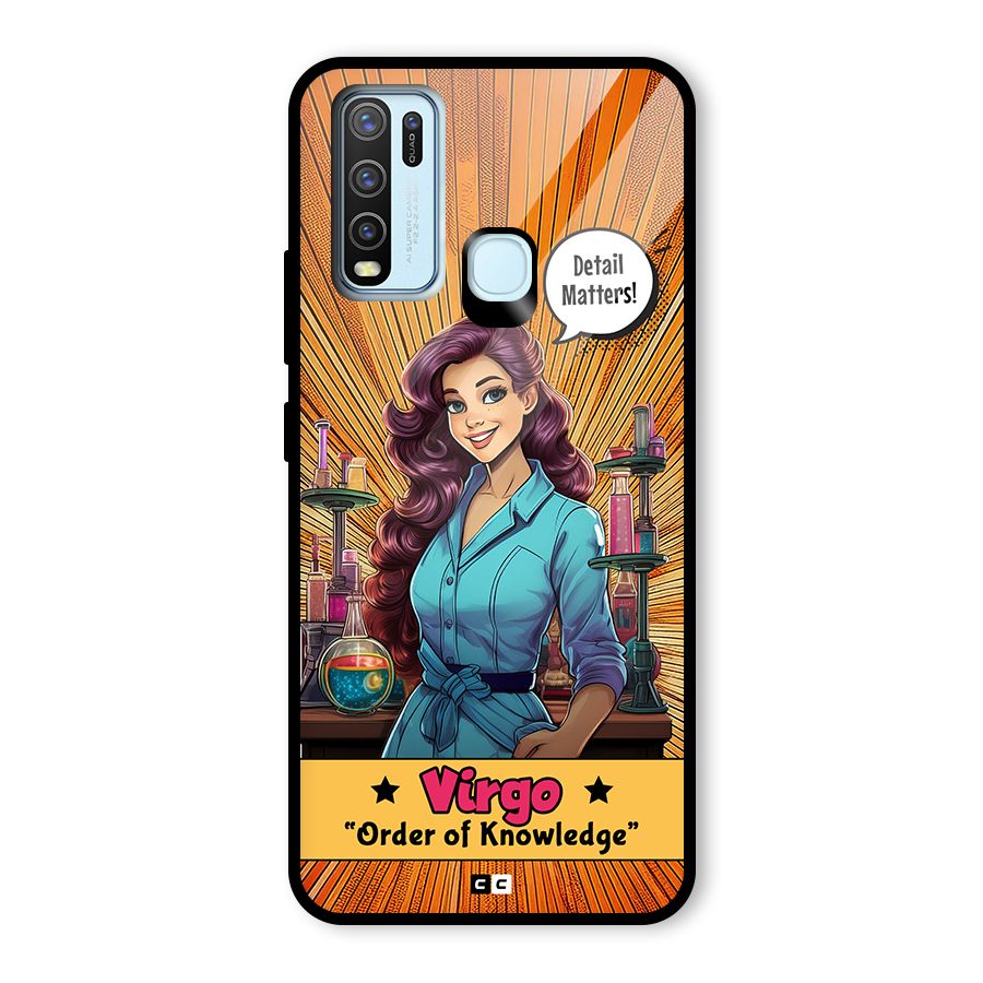 Virgo Order Glass Back Case for Vivo Y30