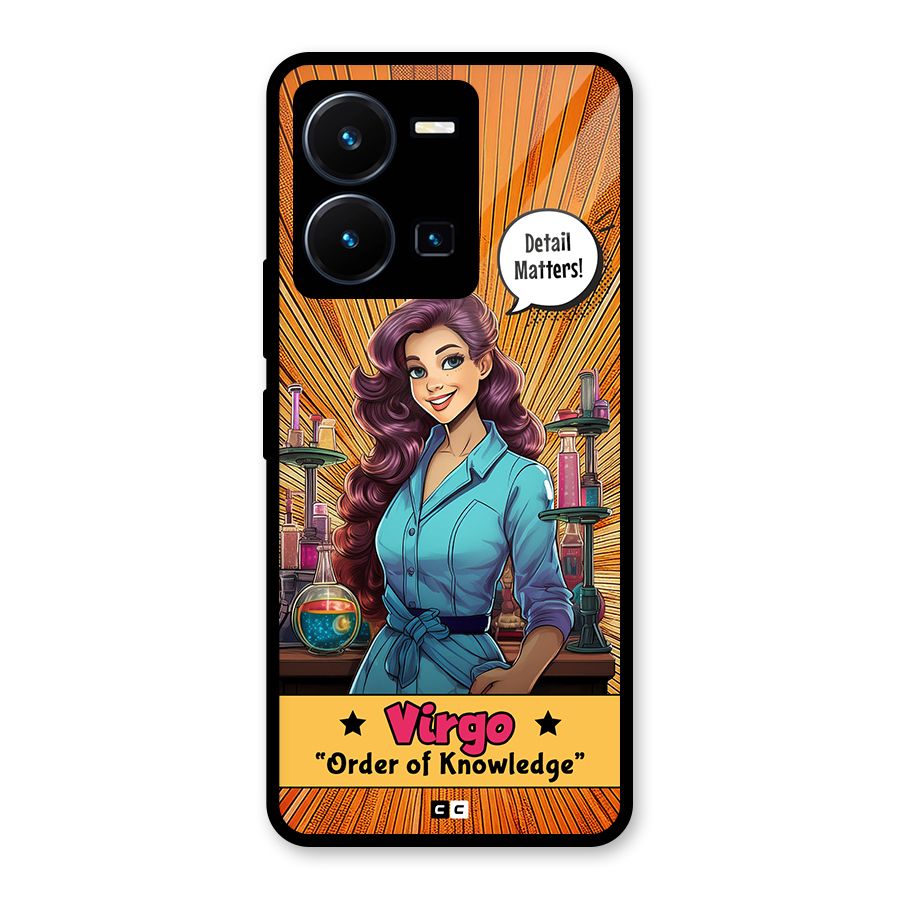 Virgo Order Glass Back Case for Vivo Y35