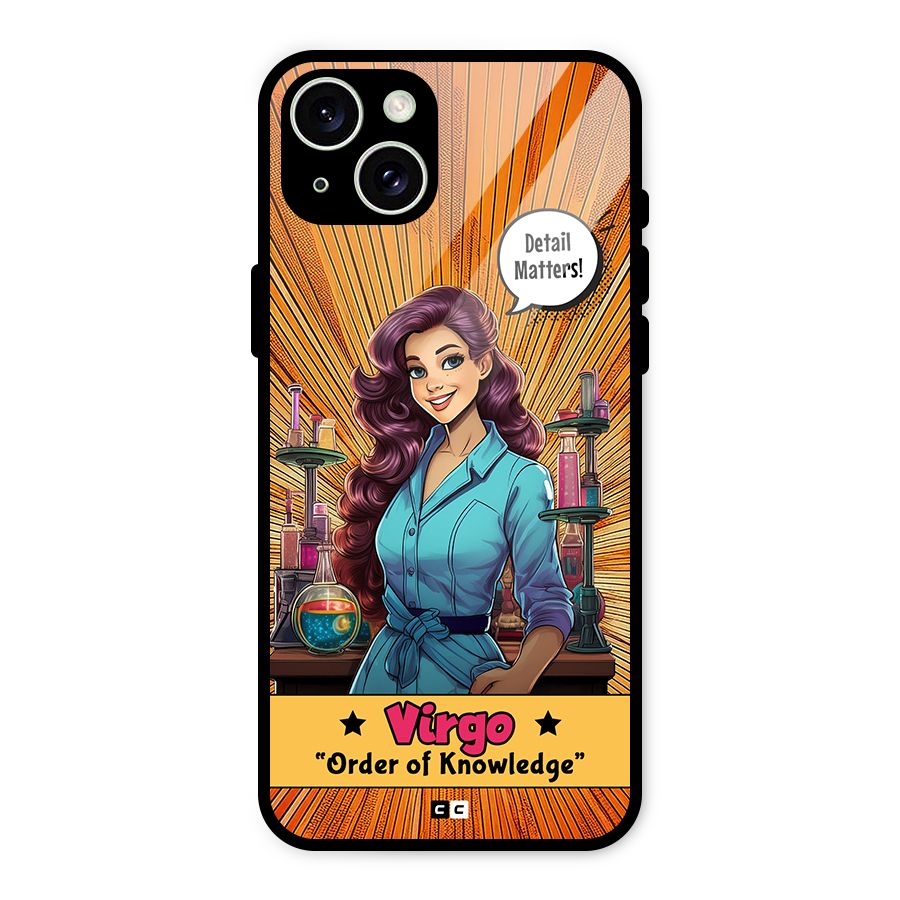 Virgo Order Glass Back Case for iPhone 15 Plus
