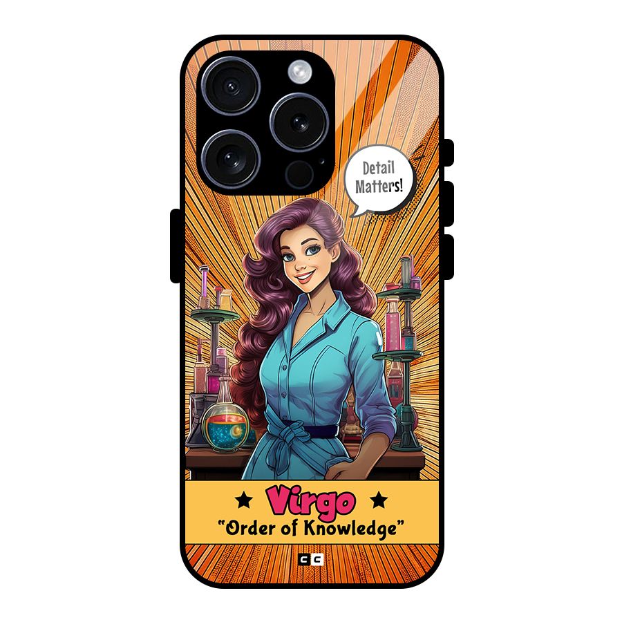 Virgo Order Glass Back Case for iPhone 15 Pro