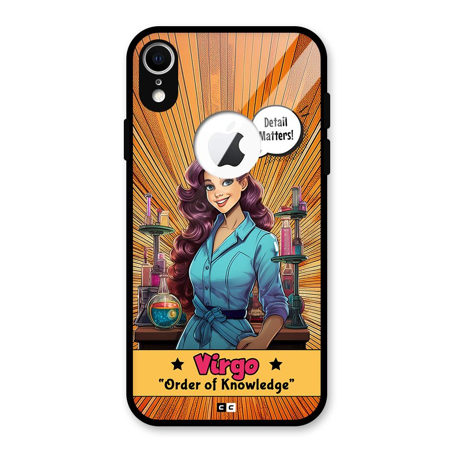 Virgo Order Glass Back Case for iPhone XR Logo Cut