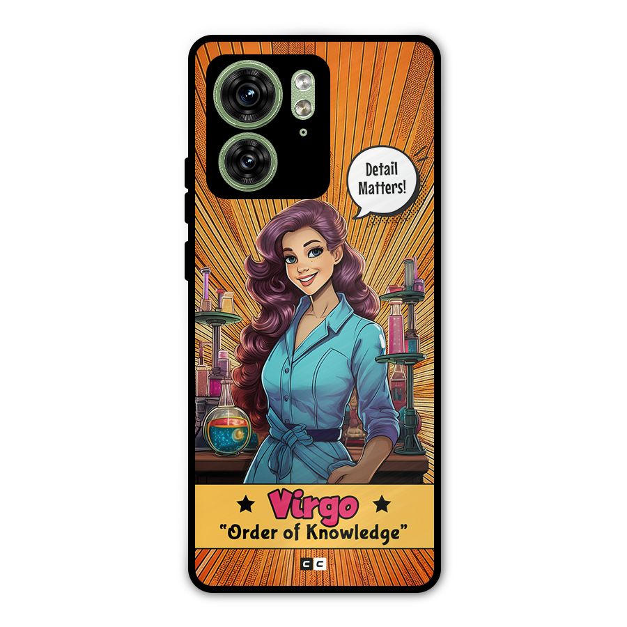 Virgo Order Metal Back Case for Motorola Edge 40 5G