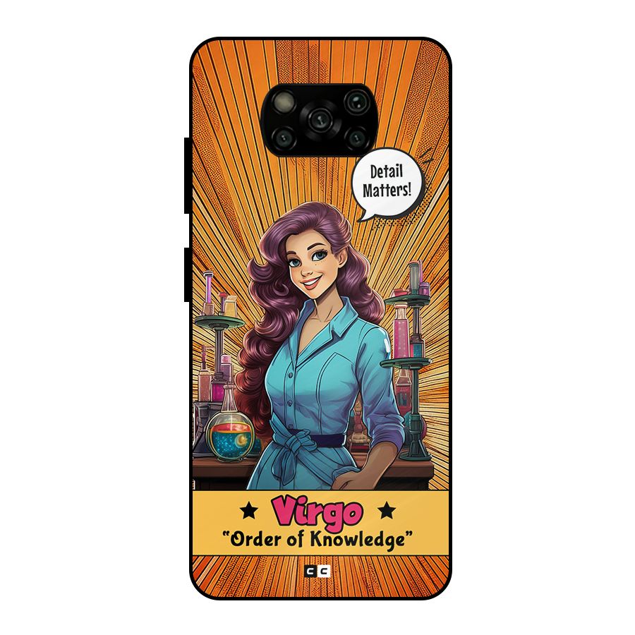 Virgo Order Metal Back Case for Poco X3