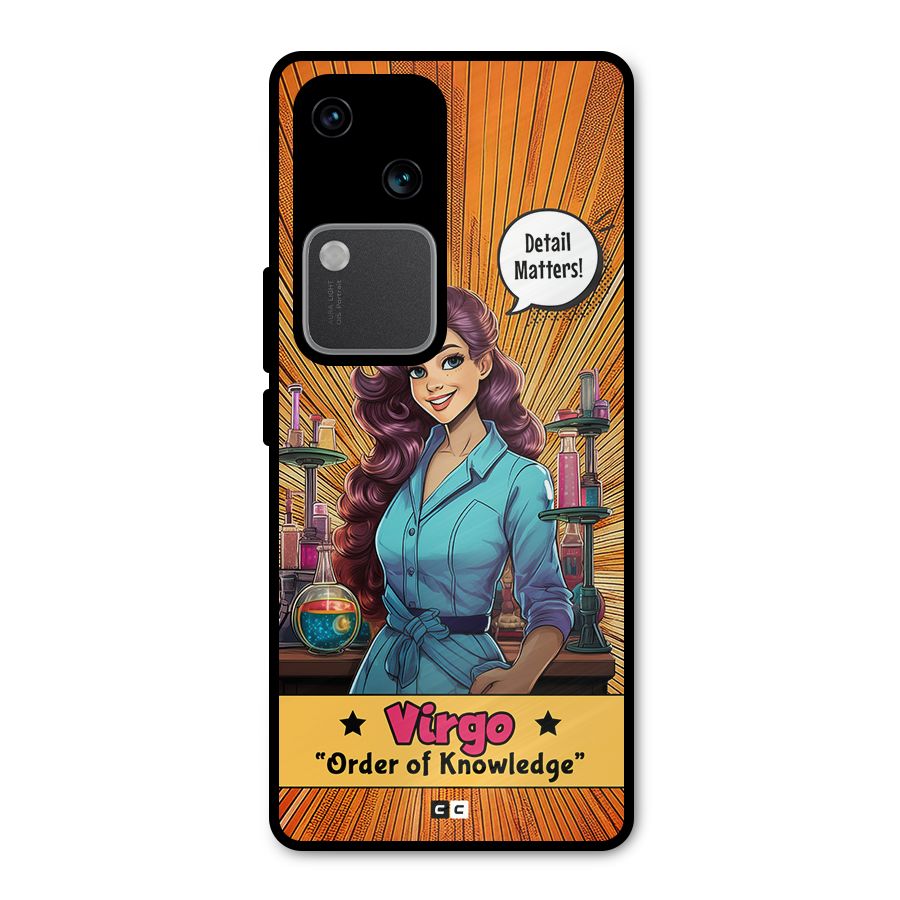 Virgo Order Metal Back Case for Vivo V30 Pro