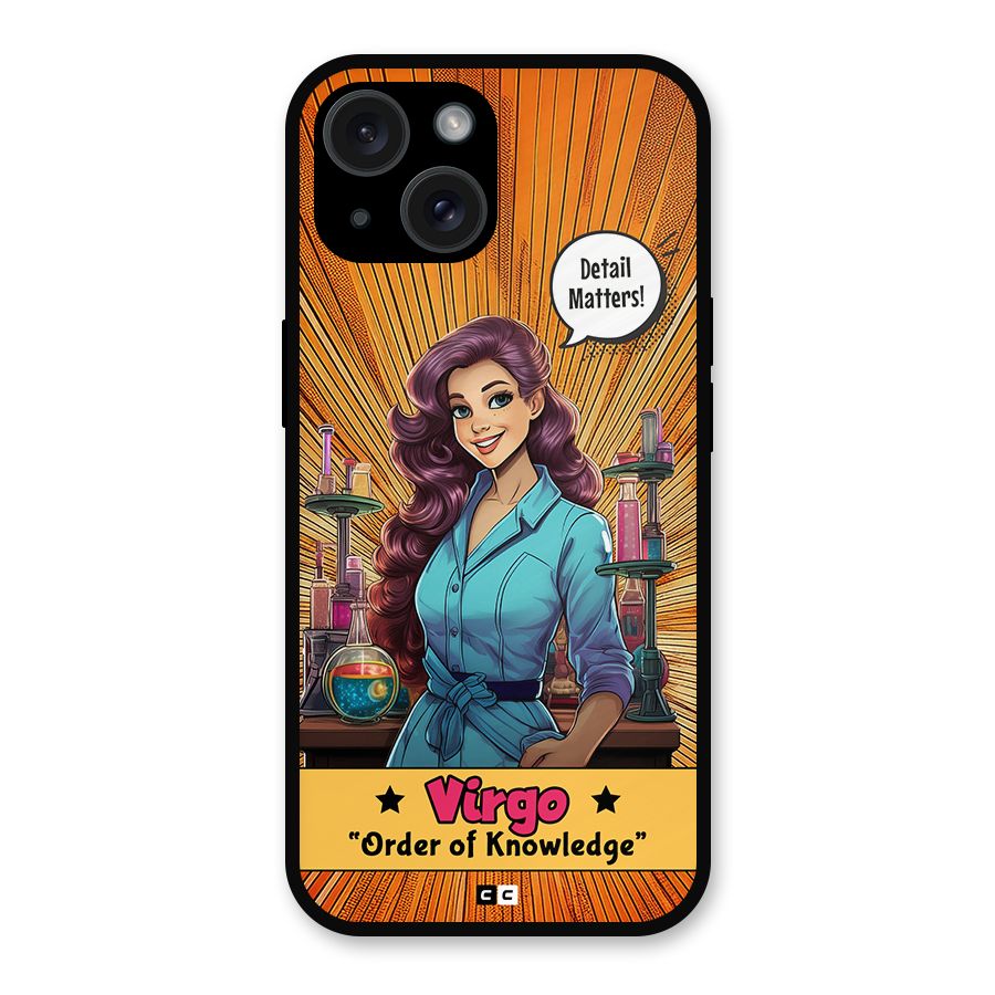 Virgo Order Metal Back Case for iPhone 15