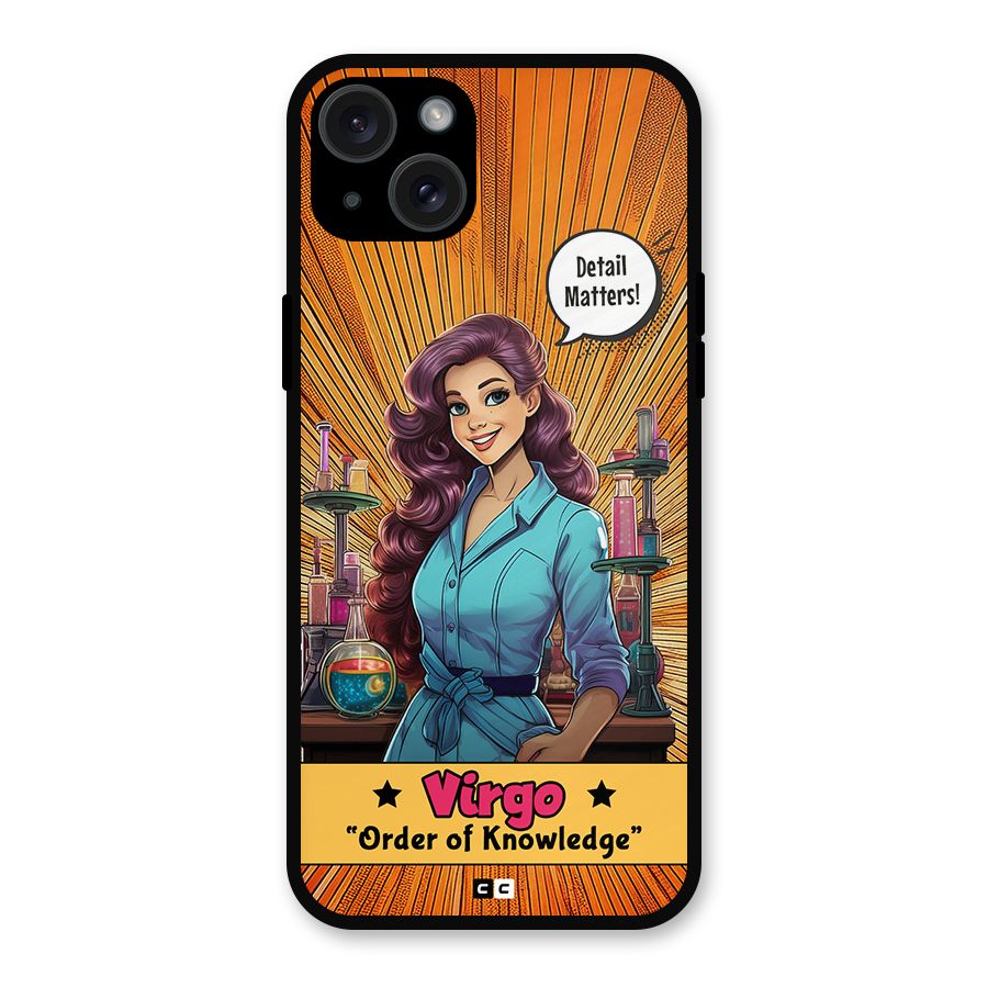 Virgo Order Metal Back Case for iPhone 15 Plus