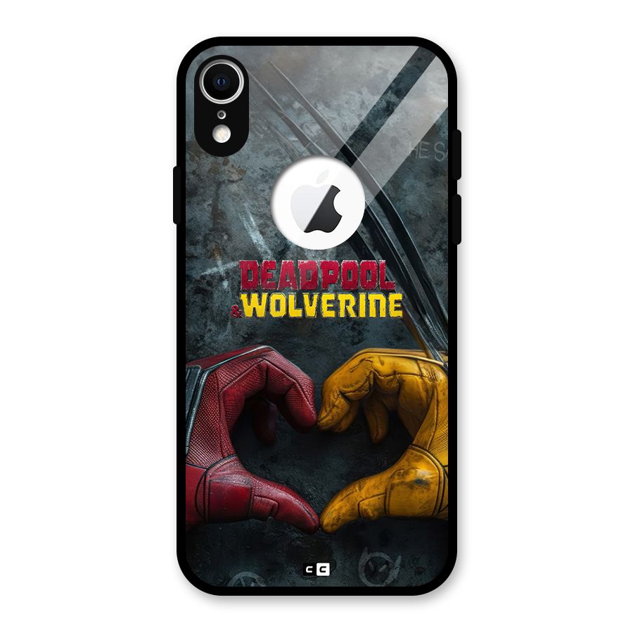 Wade Love Logan Glass Back Case for iPhone XR Logo Cut