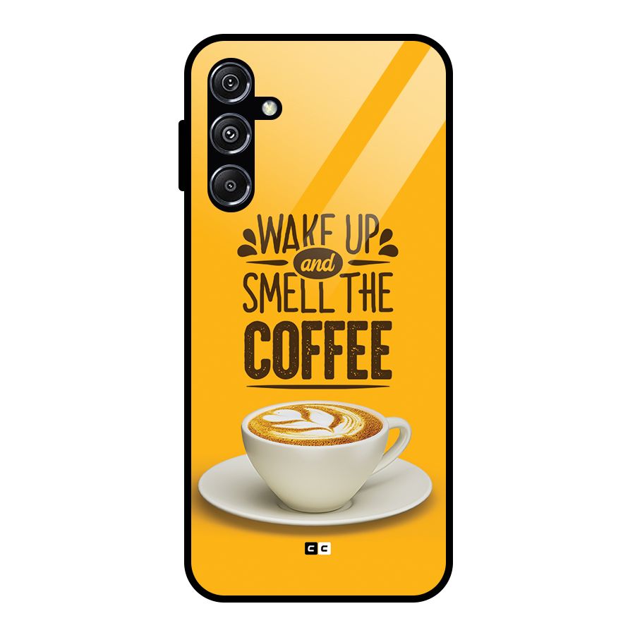 Wake Up Coffee Glass Back Case for Galaxy M34 5G