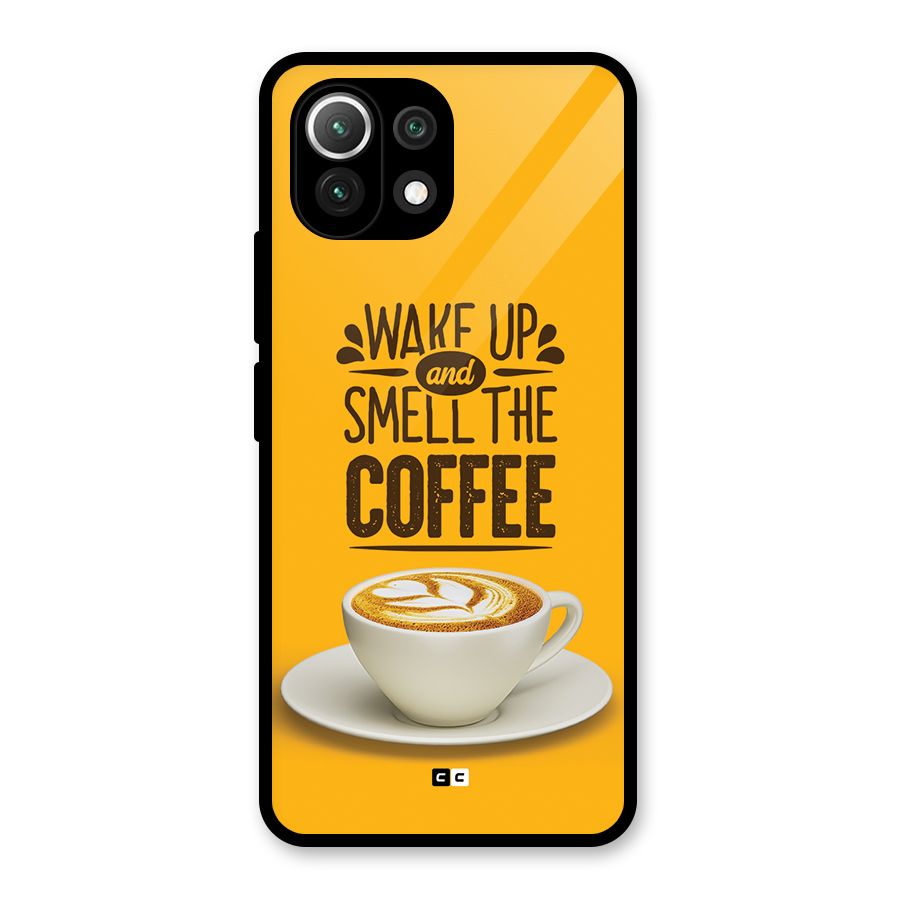 Wake Up Coffee Glass Back Case for Mi 11 Lite