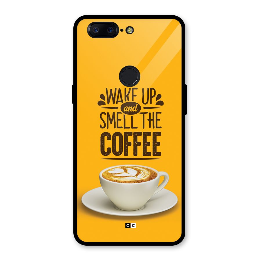 Wake Up Coffee Glass Back Case for OnePlus 5T