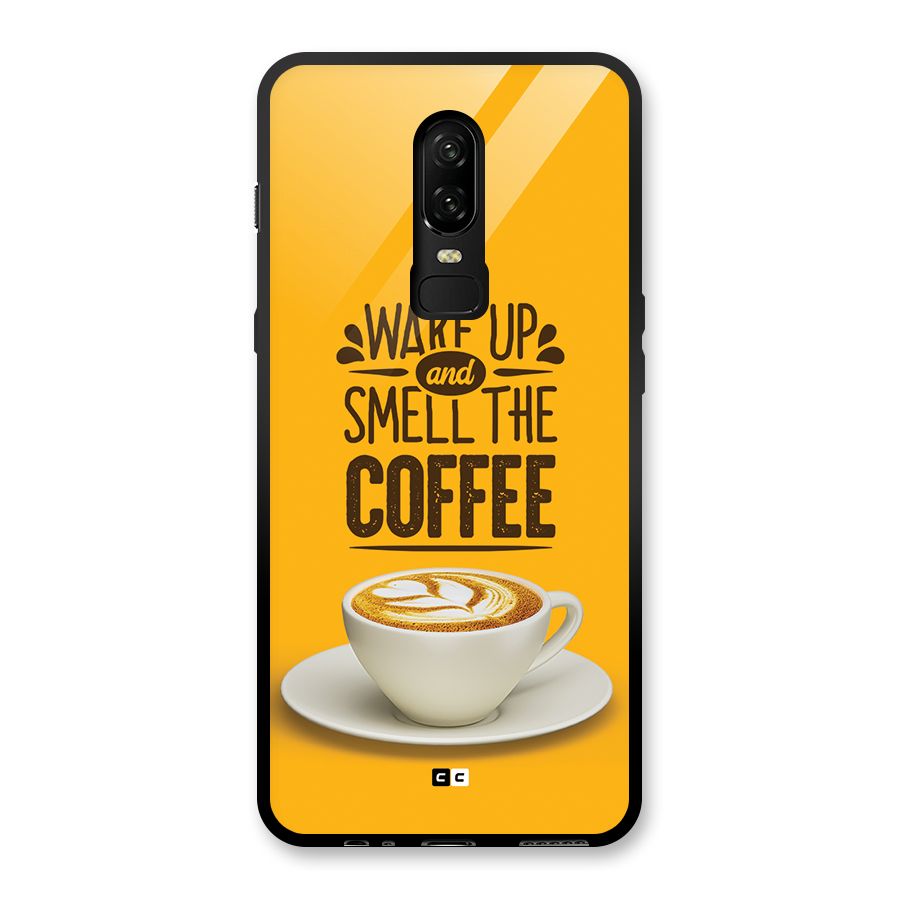 Wake Up Coffee Glass Back Case for OnePlus 6