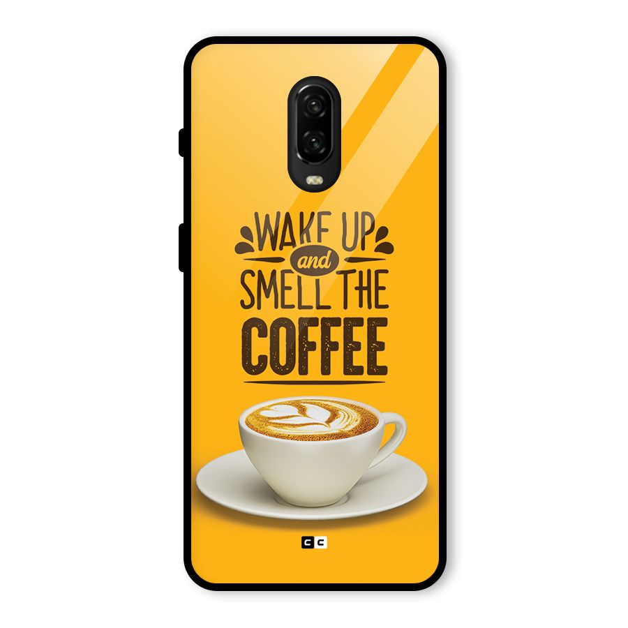 Wake Up Coffee Glass Back Case for OnePlus 6T