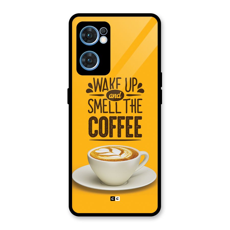 Wake Up Coffee Glass Back Case for Oppo Reno7 5G